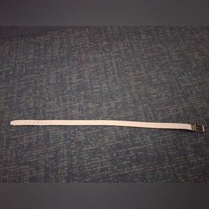 Nike White And Black Leather Belt